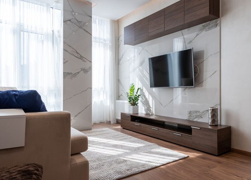 Meuble TV en bois clair Vicco